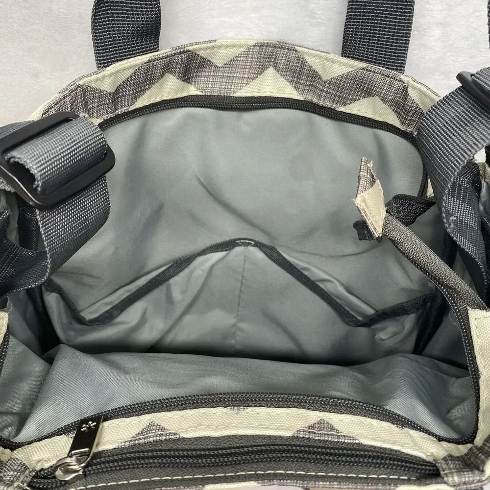Skip Hop Duo Signature Carry All‎ Diaper Bag - Grey/White Chevron